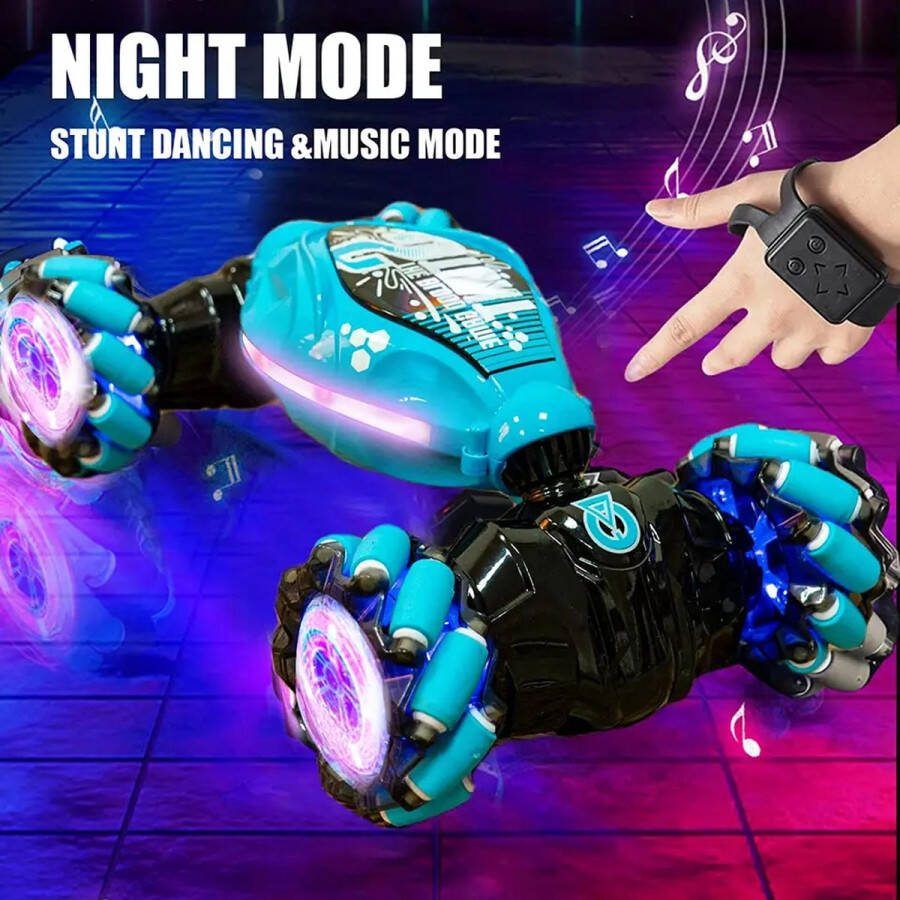 Viatel Rc Stunt Twist Auto Jjrc Q110 2.4G Afstandsbediening Off-Road Klimmen Auto Gebaar Sensor Horloge 4WD Drift rc Auto Led Light Kids Toy