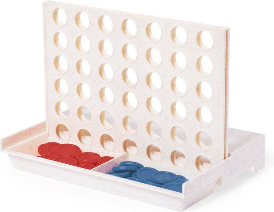 Vier op een rij spel schijfjes stapelen reisspel 18 x 12 cm spelletjes spelen onderweg