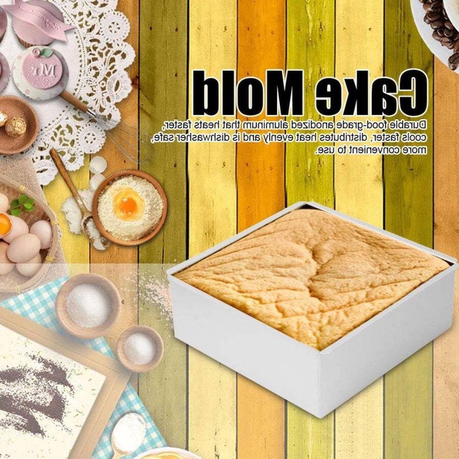 Vierkante Cakevormen Mousse Cake-Bakvorm Geanodiseerd Aluminium Thuis Bakkerij Bakgereedschap
