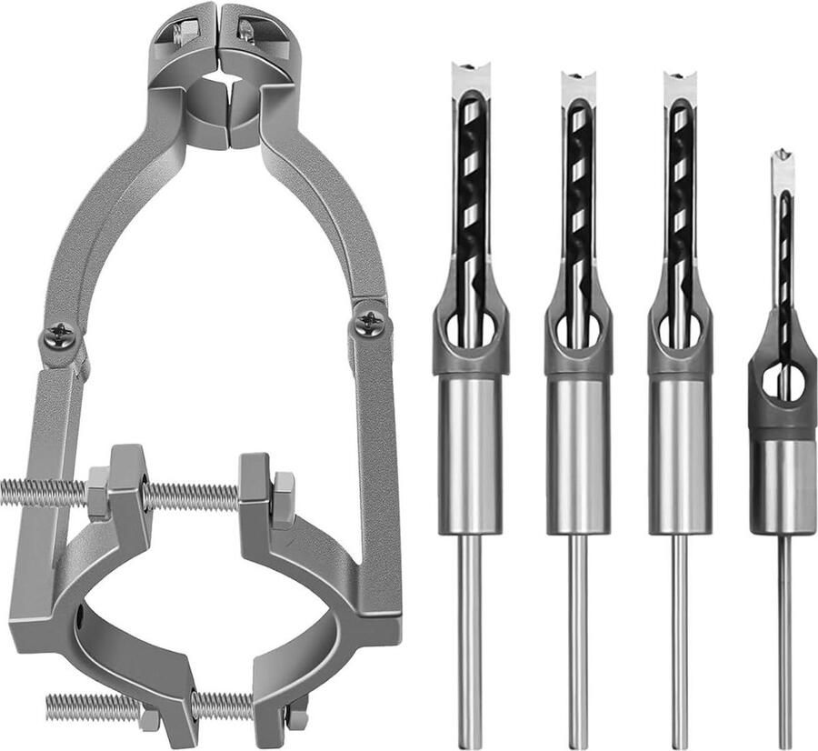 Vierkante gaten boorsets houtbewerking HSS beitel putten gaten boorset adapter 64 mm 8 mm 95 mm 127 mm perfect voor ambachtelijke houtbewerking