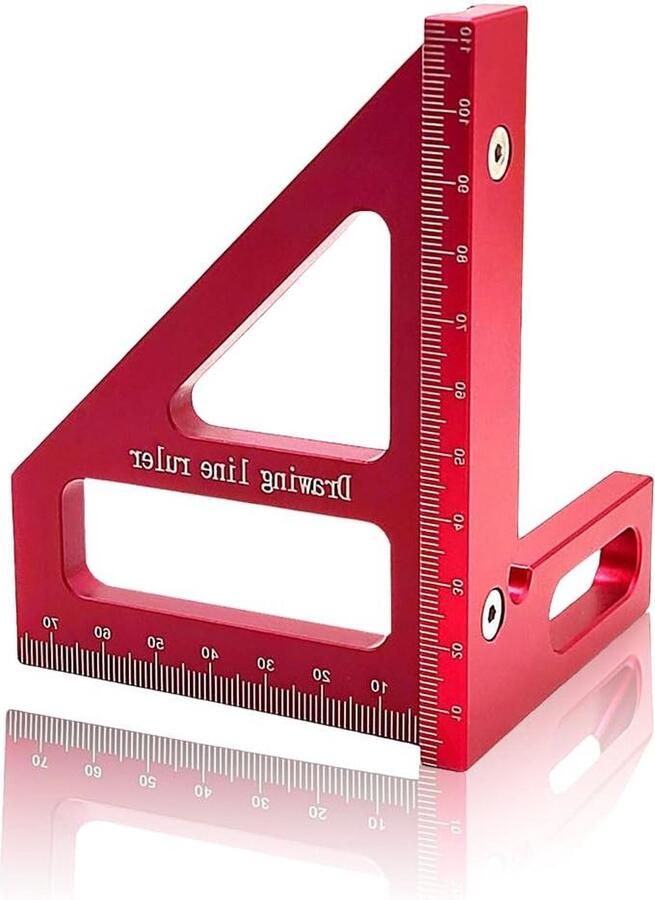 Vierkante gradenboog 3D-meetliniaal voor houtbewerking 45 90 graden aluminium verstekdriehoekliniaal lay-out meetgereedschap ingenieurs multifunctioneel nauwkeurig