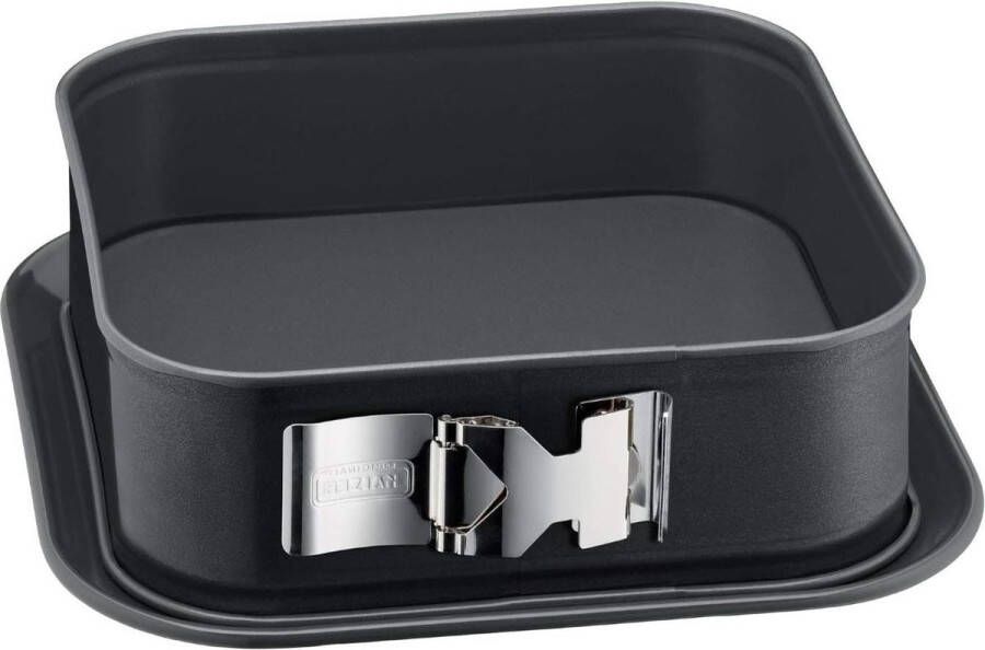 Vierkante Springvorm 24x24 cm Anti-aanbaklaag en Snijbestendige Bodem SafeClick-sluiting Lekvrij Made in Germany Square baking pan