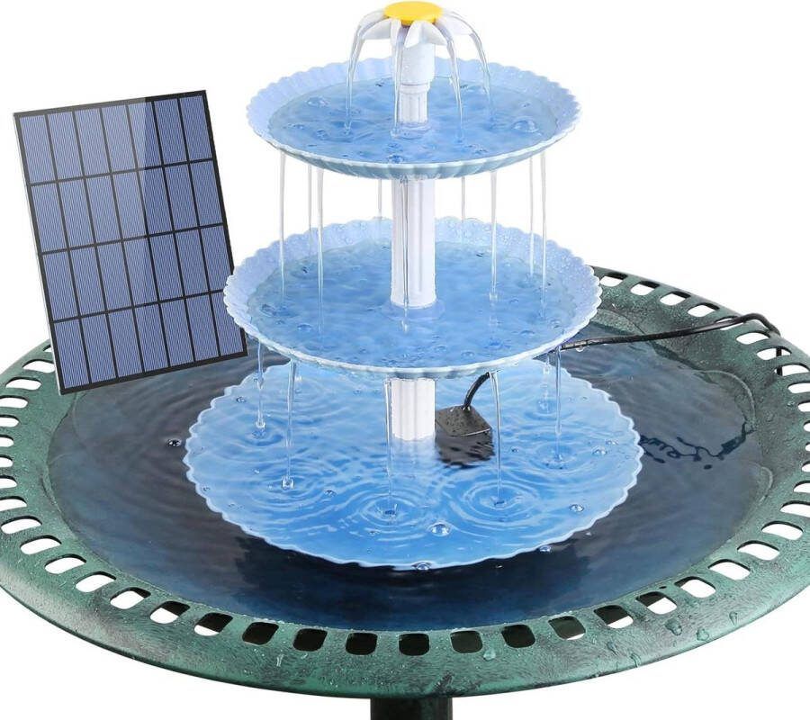 Vijverbak Solar Fontein Pomp 3.5w Zonne Waterpomp met 3 Tiers Vogel Bad DIY Water Fontein Solar Powered voor Tuin Vogel Bad Vistank Vijverbak