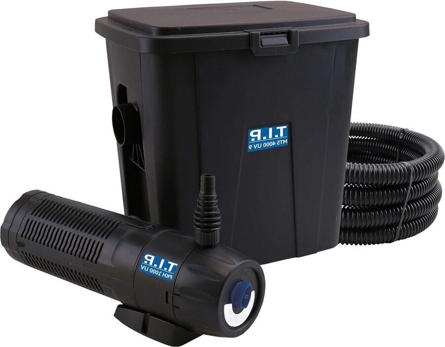 Vijverfilter Extern Voor vijverinhoud tot 4.000 liter UV-C 9 watt 1.000 l u Filtertank 10 liter Vijverfilter