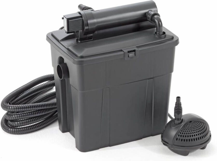 Vijverfilter – Vijverfilter Complete Set – Vijver Filter Incl. Indicator voor Vervuilingsgraad en Watertemperatuur – Filterpomp – Stromingspomp – Algenbestrijding – Zorgt voor Schoon en Helder Water