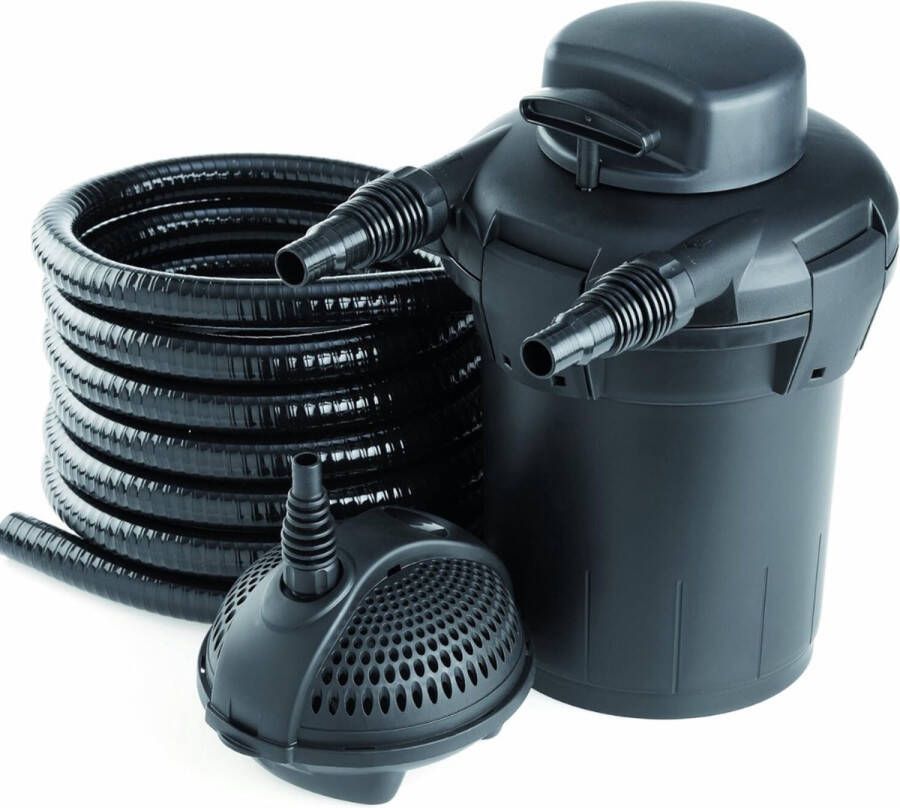 Vijverfilter – Vijverfilter Complete Set – Vijver Filter Tot 5000 Liter – Filterpomp – Stromingspomp – Algenbestrijding Zorgt voor Schoon en Helder Water 18 x 16 x 12.5 cm
