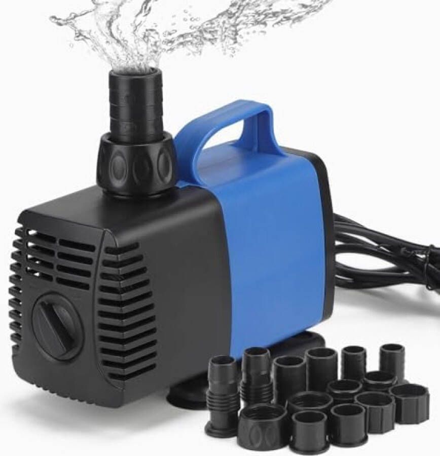 Vijverpomp filterpomp 3500 l u waterpomp beeklooppomp met 5 sproeiers aquariumpomp voor fontein aquariumpomp 35 W fonteinpomp