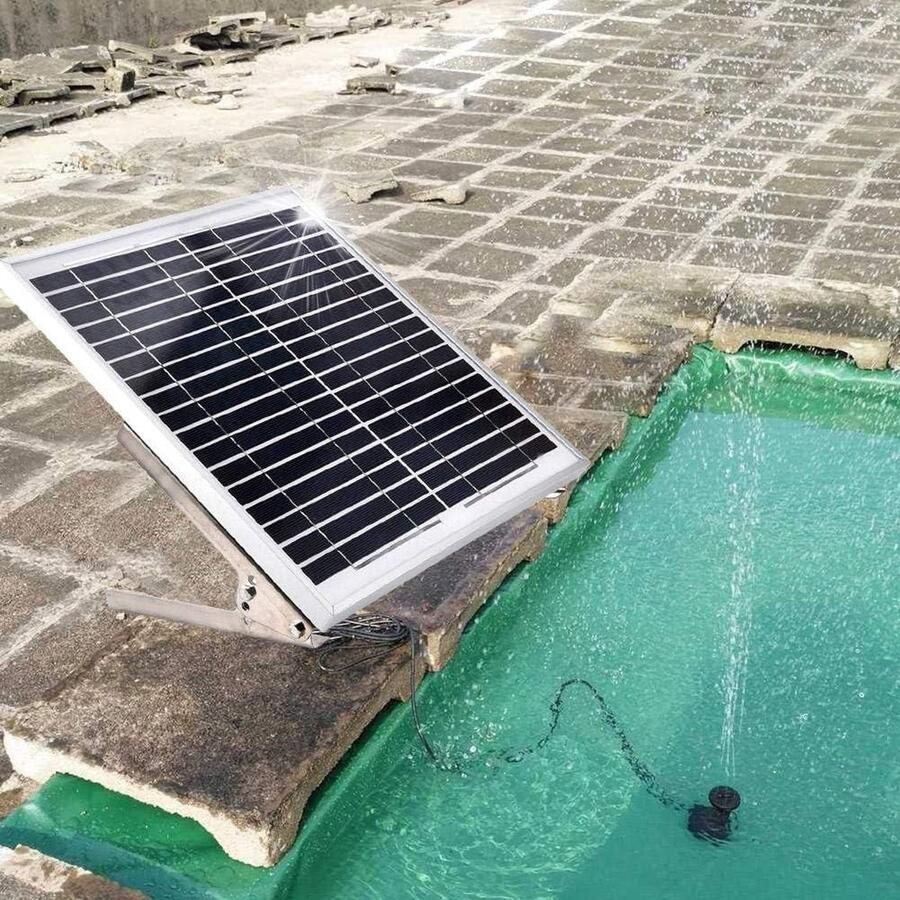 Vijverpompset 15 W dubbele pomp energieopslag afstandsbediening vijver fontein waterpomp kit voor tuin achtertuin vijverzwembad