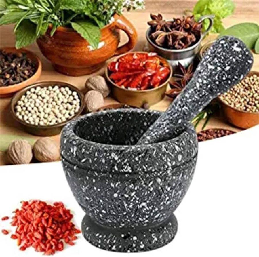 Vijzel en stamper Mortar and Pestle Grinder Bowl with Rod Hammer Sauce Garlic Pestle Hand Grinder Crusher Kitchen Gadgets Seasoning