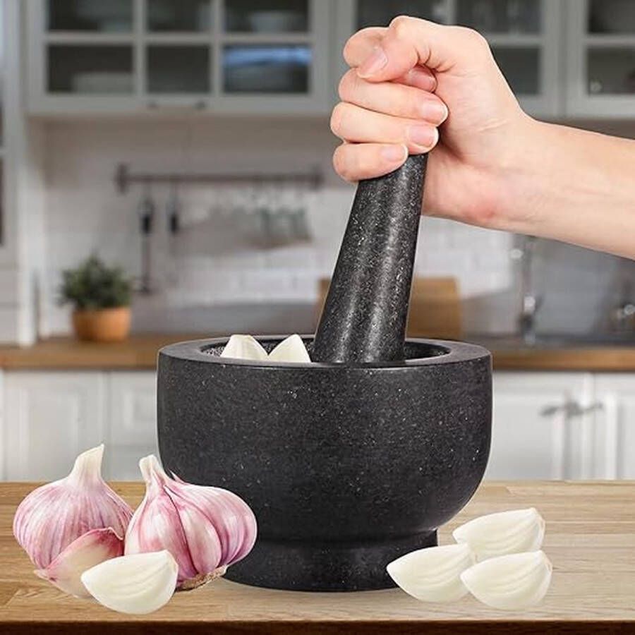 Vijzel en stamper Mortar and Pestle Grinder Bowl with Rod Hammer Sauce Garlic Pestle Hand Grinder Crusher Kitchen Gadgets Seasoning