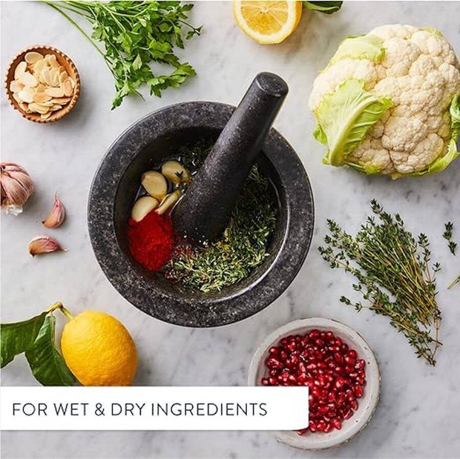 Vijzel en stamper Mortar and Pestle Grinder Bowl with Rod Hammer Sauce Garlic Pestle Hand Grinder Crusher Kitchen Gadgets Seasoning