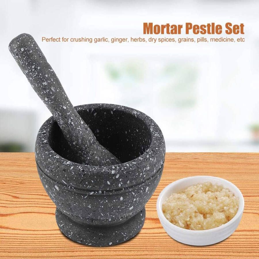 Vijzel en stamper Mortar and Pestle Grinder Bowl with Rod Hammer Sauce Garlic Pestle Hand Grinder Crusher Kitchen Gadgets Seasoning