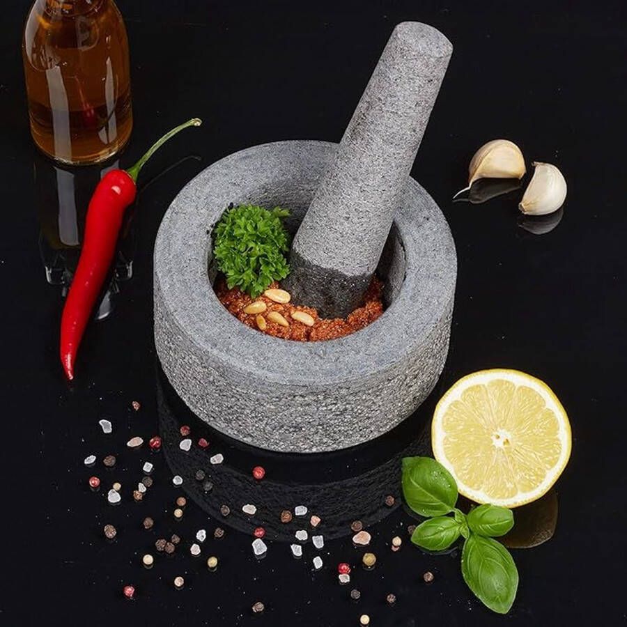 Vijzel en stamper Mortar and Pestle Grinder Bowl with Rod Hammer Sauce Garlic Pestle Hand Grinder Crusher Kitchen Gadgets Seasoning