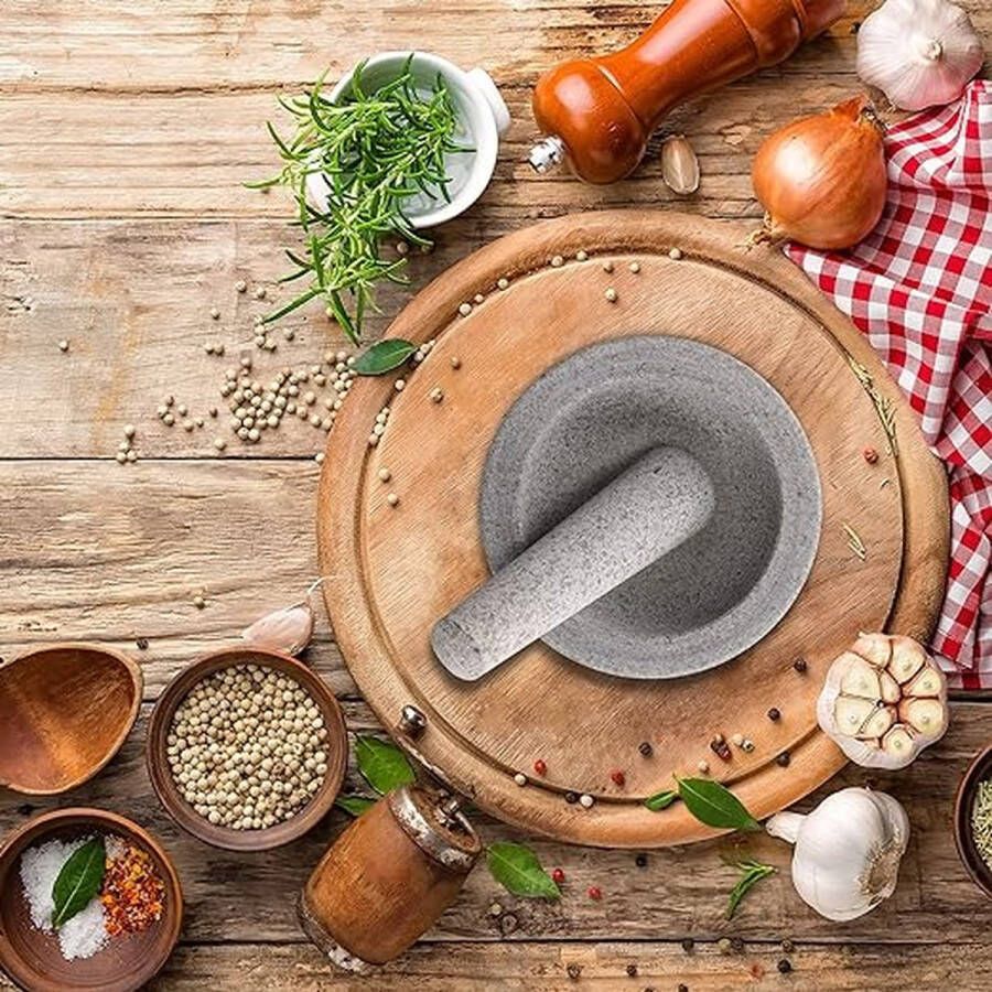 Vijzel en stamper Mortar and Pestle Grinder Bowl with Rod Hammer Sauce Garlic Pestle Hand Grinder Crusher Kitchen Gadgets Seasoning