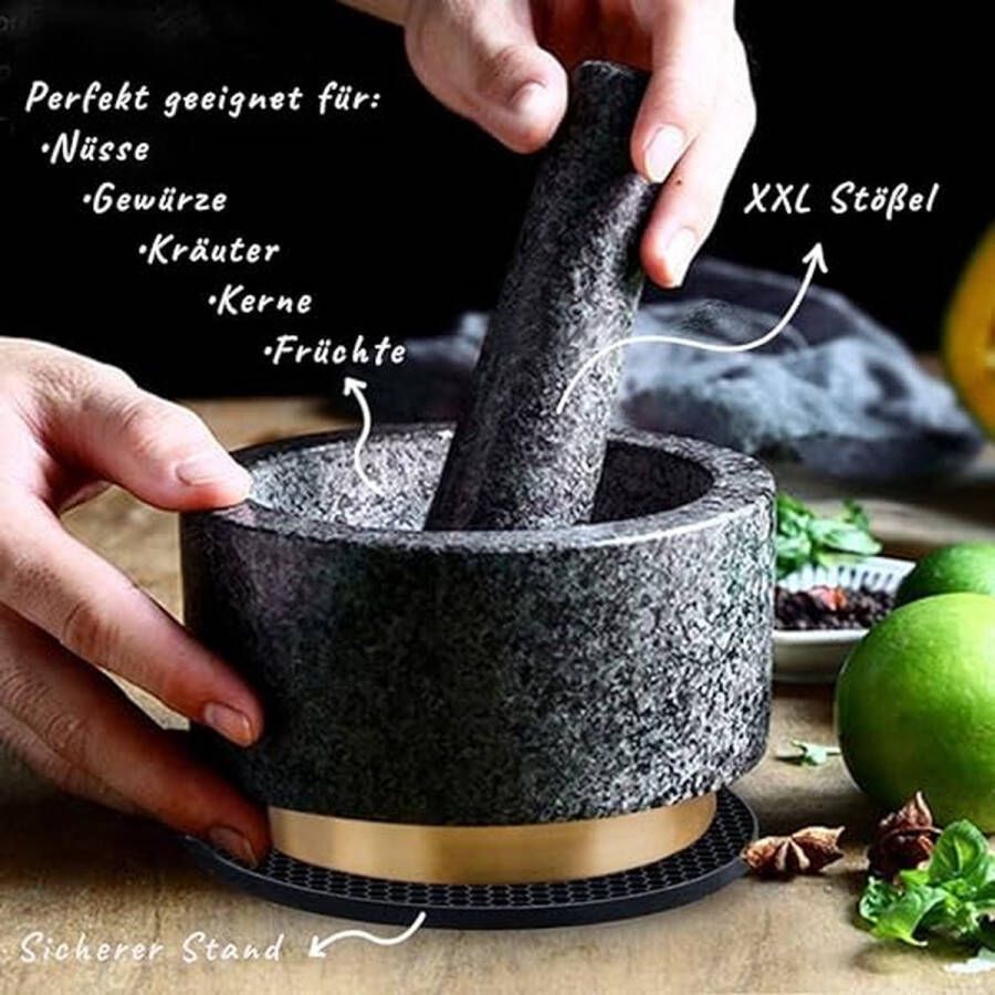 Vijzel en stamper Mortar and Pestle Grinder Bowl with Rod Hammer Sauce Garlic Pestle Hand Grinder Crusher Kitchen Gadgets Seasoning