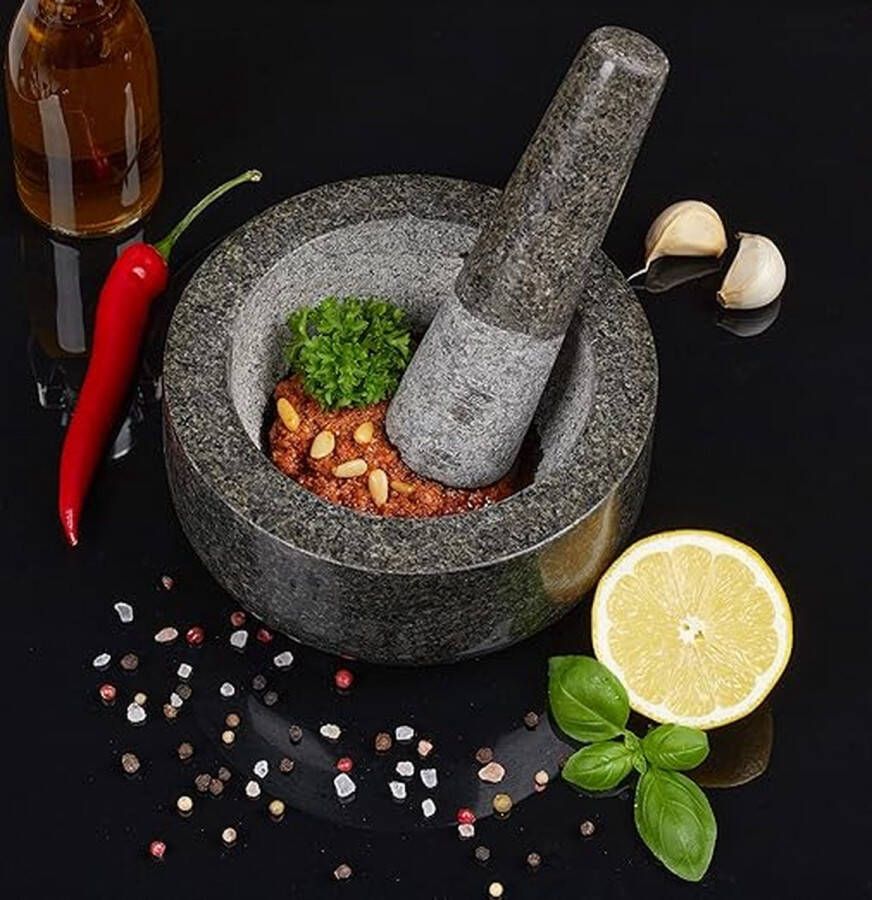 Vijzel en stamper Mortar and Pestle Grinder Bowl with Rod Hammer Sauce Garlic Pestle Hand Grinder Crusher Kitchen Gadgets Seasoning