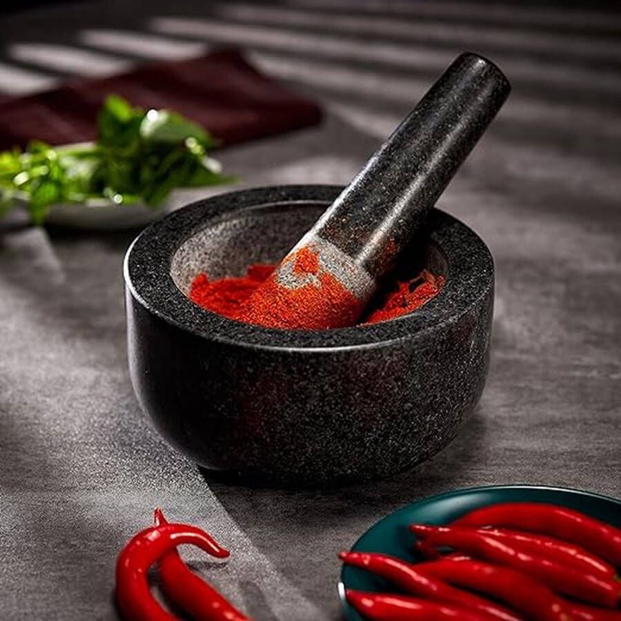 Vijzel en stamper Mortar and Pestle Grinder Bowl with Rod Hammer Sauce Garlic Pestle Hand Grinder Crusher Kitchen Gadgets Seasoning