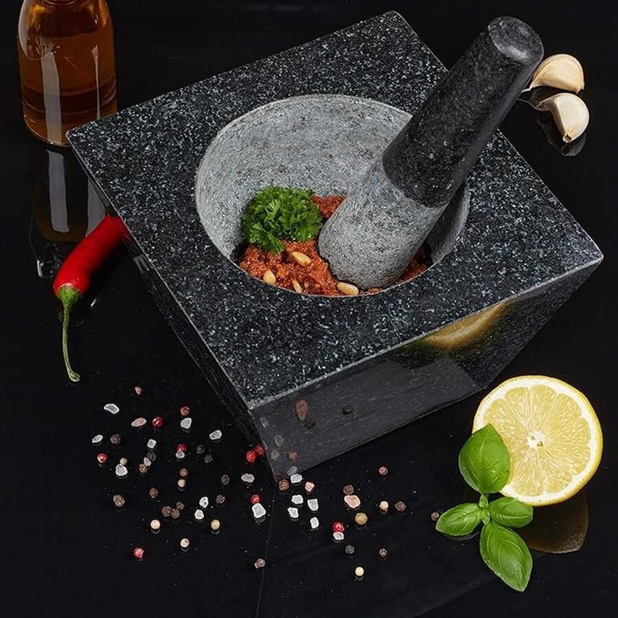 Vijzel en stamper Mortar and Pestle Grinder Bowl with Rod Hammer Sauce Garlic Pestle Hand Grinder Crusher Kitchen Gadgets Seasoning