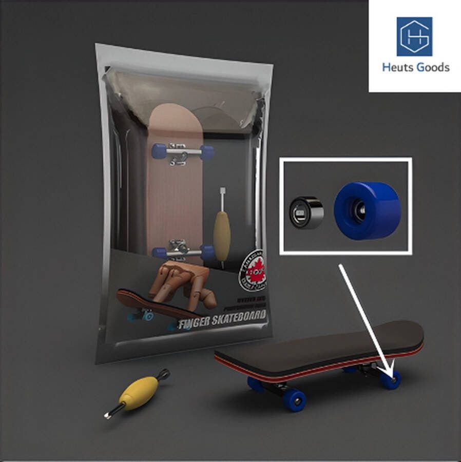 Vinger Skateboard Fingerboard Mini Skateboard Kan Kantelen 5 Lagen Hoge Kwaliteit Donkerblauw