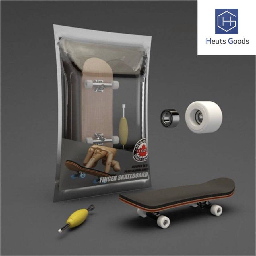 Vinger Skateboard Fingerboard Mini Skateboard Kan Kantelen 5 Lagen Hoge Kwaliteit Wit