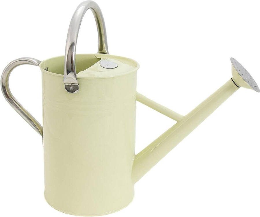 Vintage gieter 45 liter crème gegalvaniseerde stalen kan klassieke Engelse stijl dagelijks gieten met 2 handgrepen