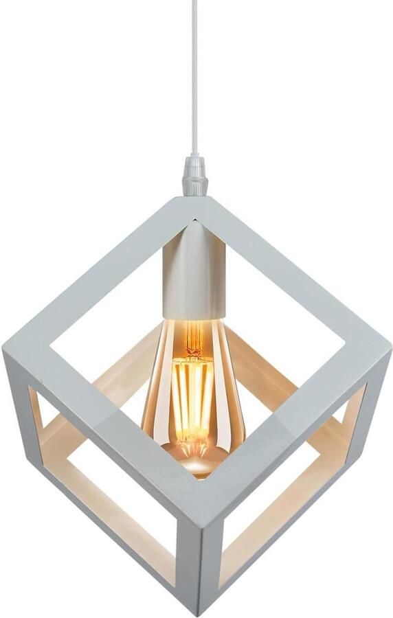 Vintage Hanglamp IJzer Moderne Kubus Lampenkap E27 Creatieve Smeedijzeren Kroonluchter en Plafondlamp Industriële Hangende Lamp Voor Keuken Woonkamer Café Restaurant