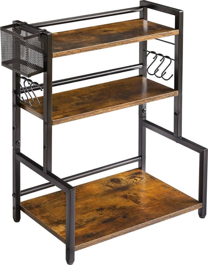 Vintage keukenplank kruidenrek 3 lagen aanrechtplank