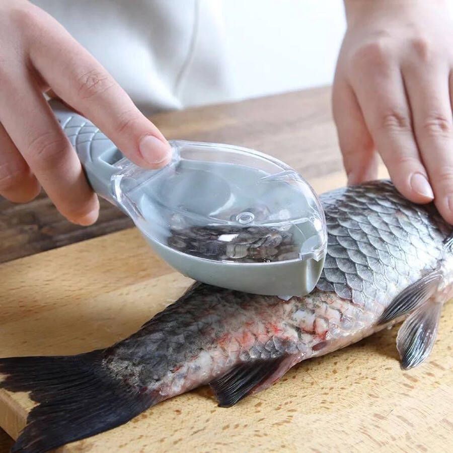 Repus Vis schubben schraper handige opvangbakje vis gereedschap keuken fileer