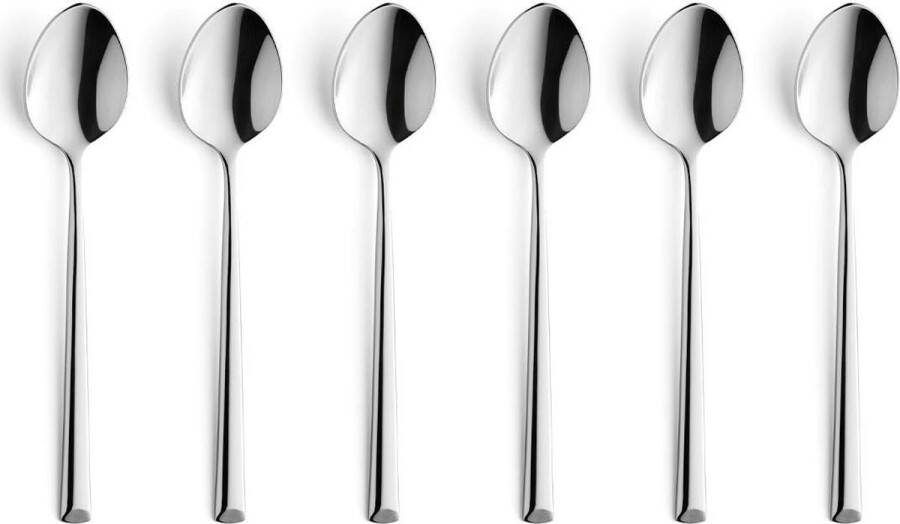 Vista Koffielepelset 6-delig 18 10 roestvrij staal 6 stuks set voor 6 personen vaatwasmachinebestendig dessertlepel set voor 6 personen