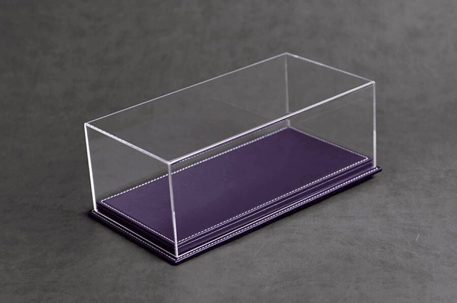 Vitrine leder paars voor modelauto 1:18