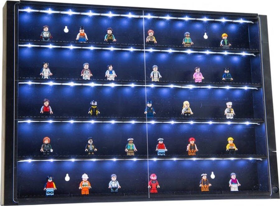 Vitrinekast voor Minifiguren met 5 Niveaus en Ledverlichting Display Case