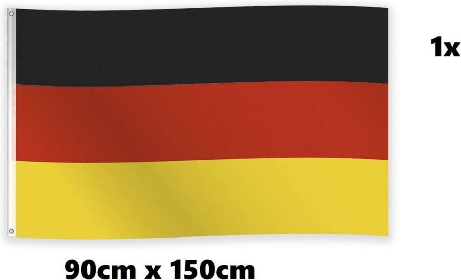 Vlag Duitsland 90cm x 150cm Landen Duits national EK WK voetbal hockey sport festival thema feest