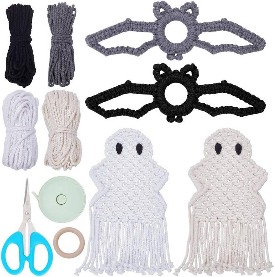 Vleermuis opknoping ornament Macramé boho decor voor Halloween feestdecoraties