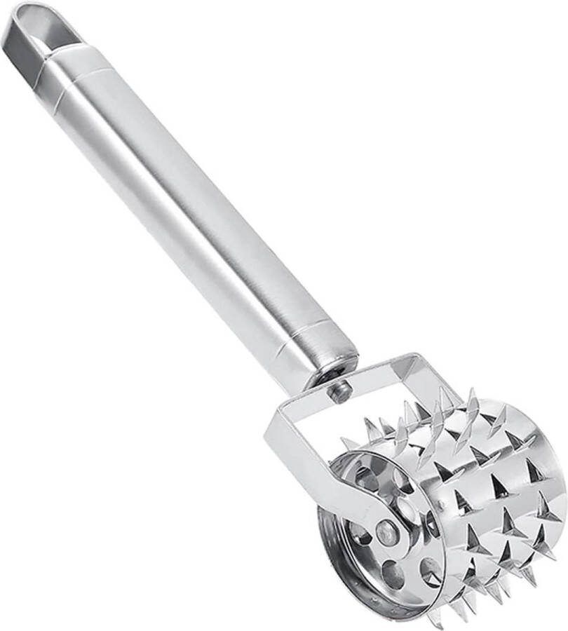 Vleeshamer van 19 cm Zilver roestvrij staal Voor steaks varkenskarbonades en meer MYLERCT Gereedschap voor vleesmalsen
