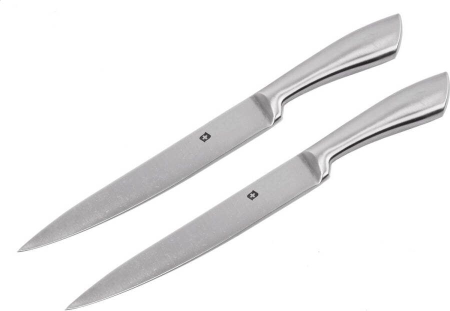 Vleesmes 2x RVS vleesmees 33.5 cm 2 stuks