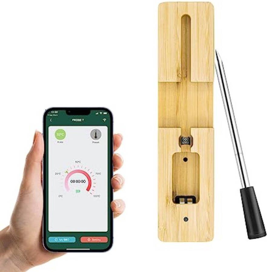 Vleesthermometer Bluetooth Vleesthermometer Draadloos Vleesthermometer Oven Vleesthermometer met App