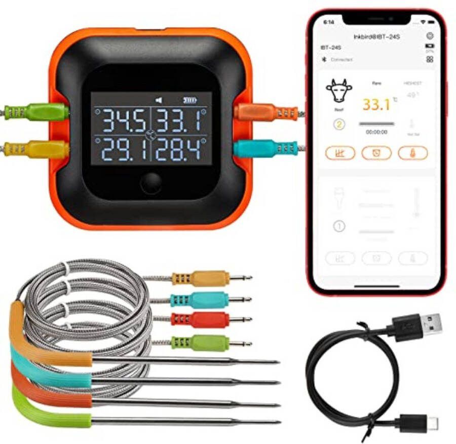Vleesthermometer Bluetooth Vleesthermometer Oven Vleesthermometer met App