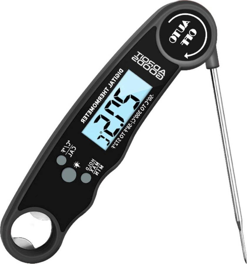 Vleesthermometer Digitaal Zwart Waterdicht Bbq Koken meten Temperaturen