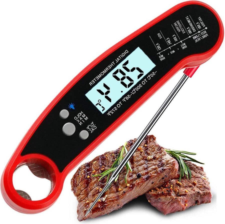 Vleesthermometer Digitale bakthermometer directe aflezing keuken bakken met timer