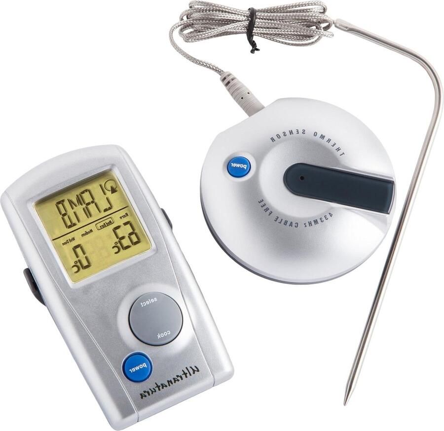 Vleesthermometer Digitale draadloze grillthermometer met led-display braadthermometer voor vlees grillen BBQ thermometer vleesthermometer barbecue-temperatuurmeter