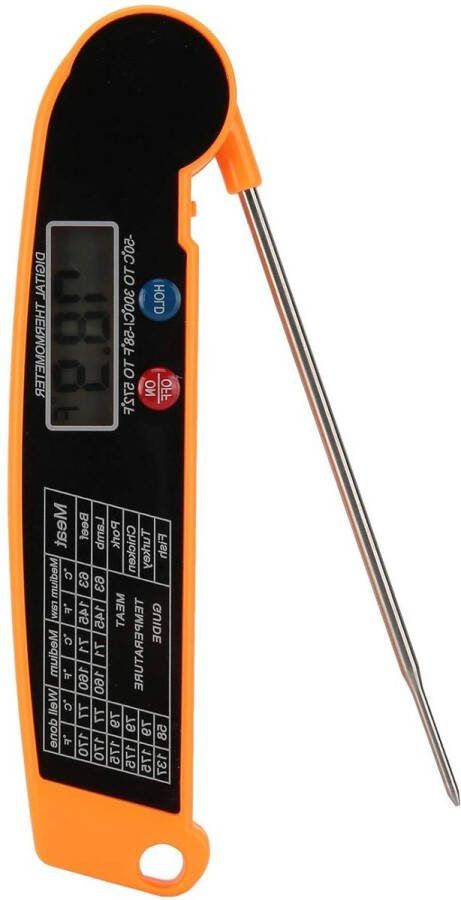 Vleesthermometer Draadloze Digitale LCD Opvouwbaar Koken BBQ-thermometer Waterdicht Roker-Grilloven
