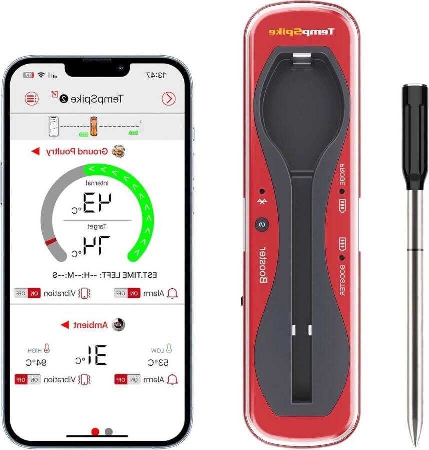 Vleesthermometer intelligente draadloze keukenthermometer grillen airfryer barbecue oven rookoven