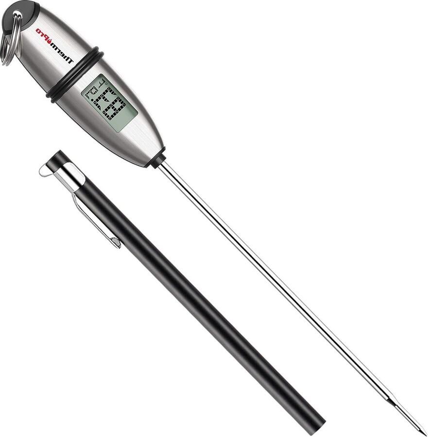 Vleesthermometer Keukenthermometer Instant Digitaal Koken Voedsel Thermometer met Super Lange Sonde voor Grill Snoep Keuken BBQ Smoker Oven Olie Melk Yoghurt Temperatuur