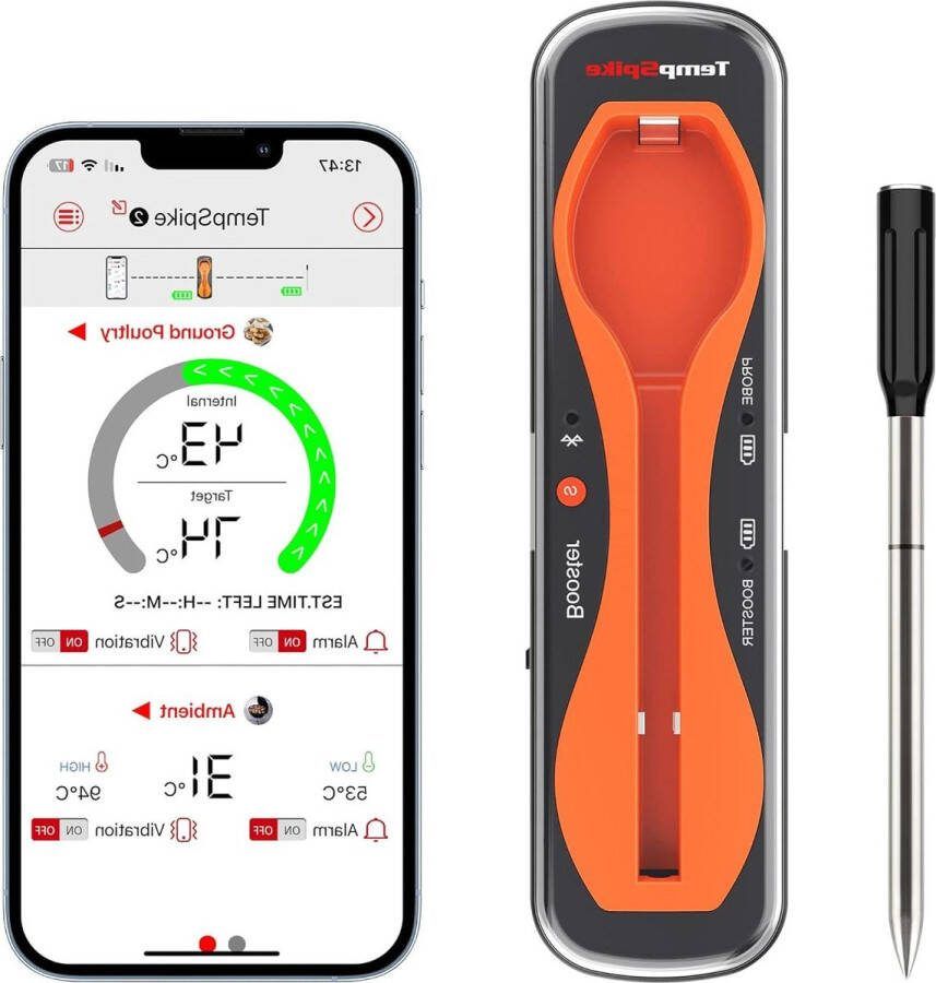 Vleesthermometer Keukenthermometer Intelligente Draadloze Temperatuurmeter 150m Bluetooth Grillen Airfryer Barbecue Oven Rookoven