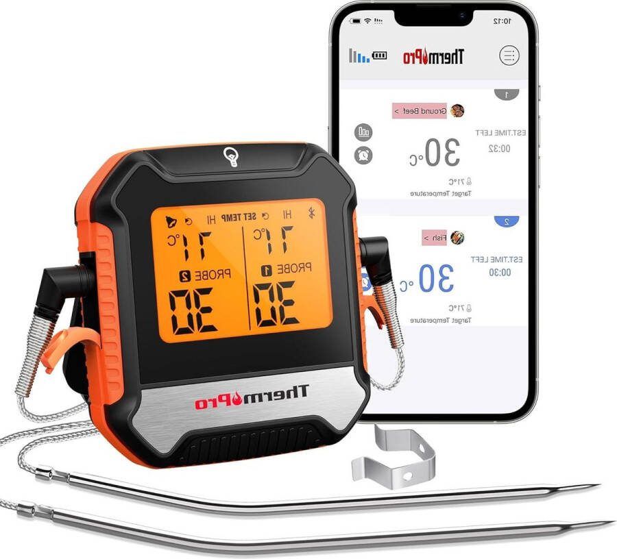 Vleesthermometer keukenthermometer met timer-alarmfunctie