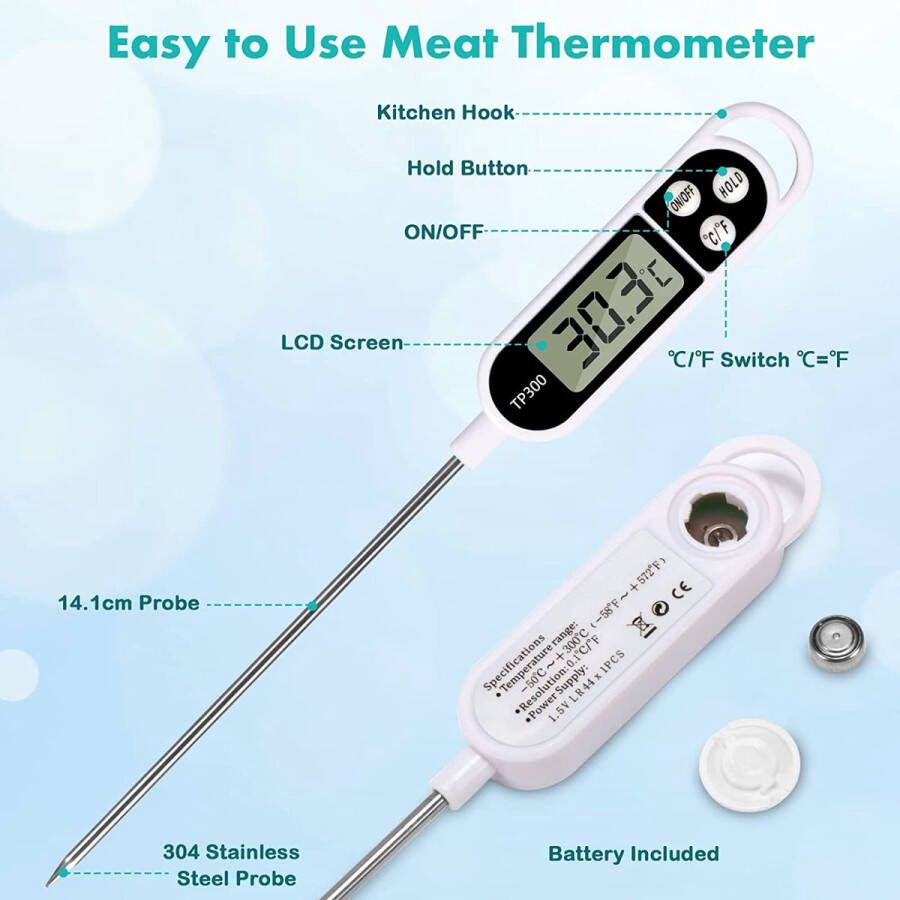 Vleesthermometer – Luxe BBQ thermometer – Grill Barbecue Vleesthermometer