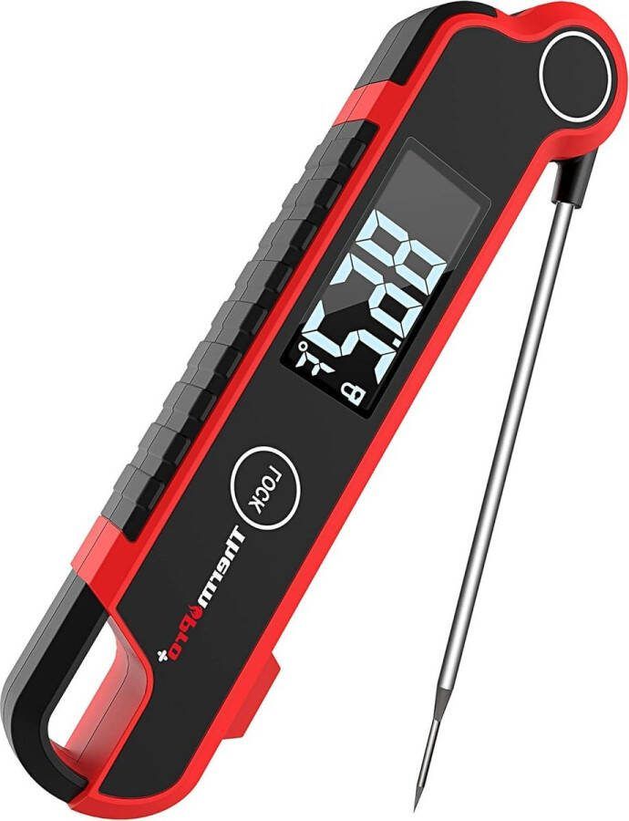 Vleesthermometer Professionele Thermokoppel Instant Read Vlees Thermometer Digitale Voedselthermometer voor Koken Roker BBQ Grill met Bewegingsdetectie Ambidexter Backlight LCD Keukenthermometer