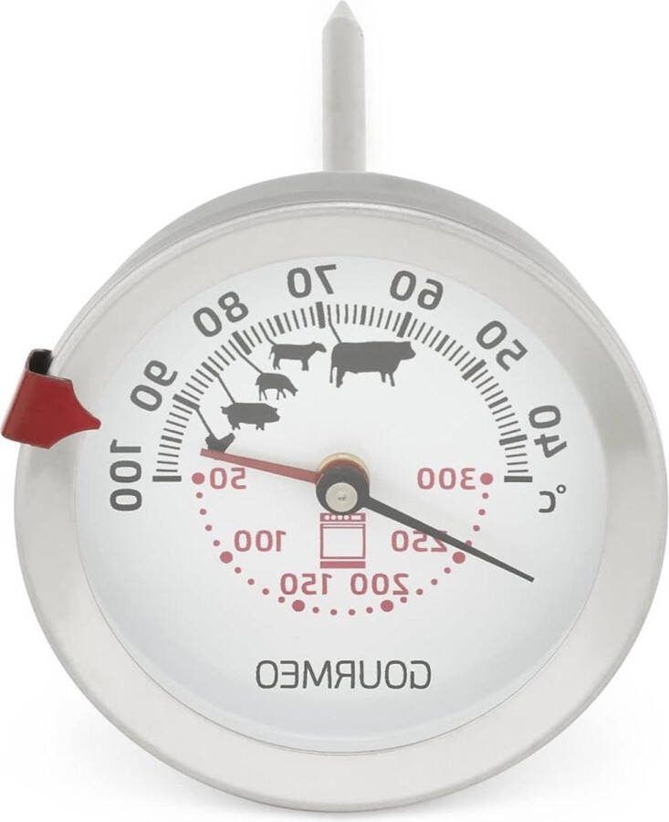 Vleesthermometer Roestvrijstalen Oventhermometer Kerntemperatuur en Oventemperatuur Analoge Weergave Celcius