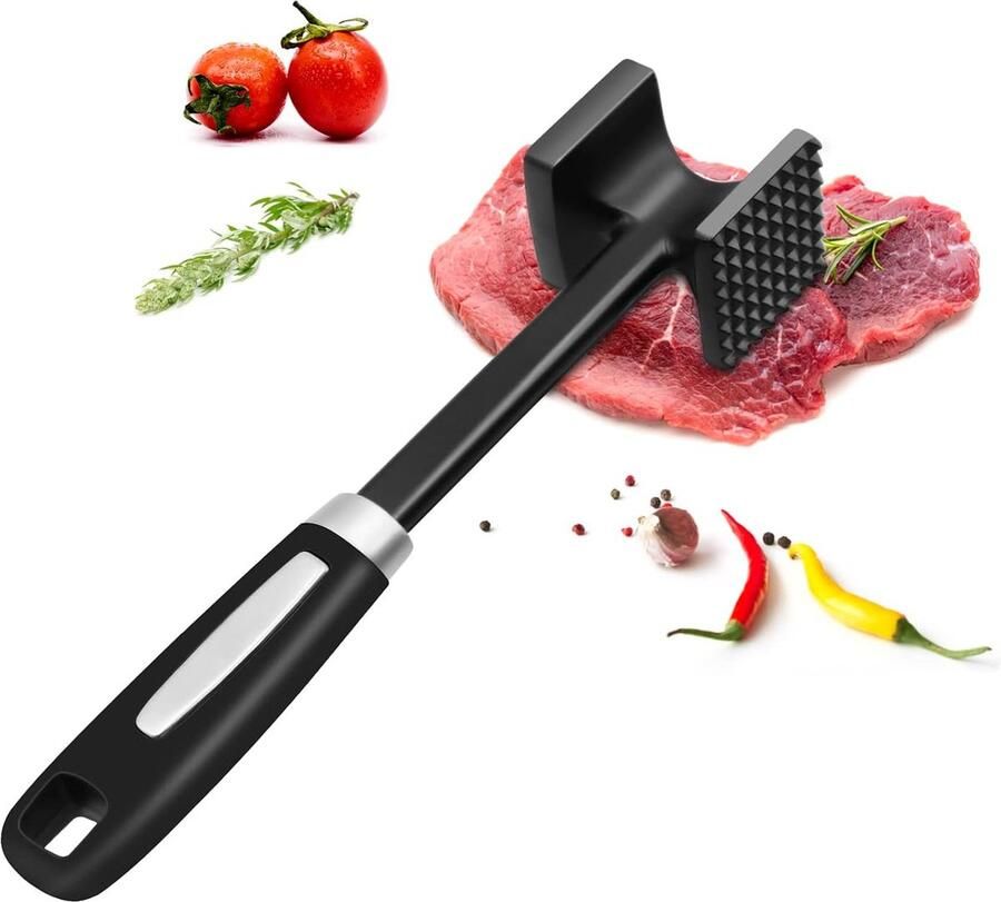 Vleesvermalser en vermalser vleeshamer met antisliphandvat vleeshamer roestvrij staal voor schnitzels biefstuk karbonades