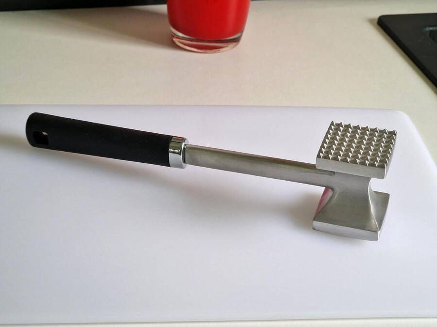 Vleesvermalser zware keukengereedschap aluminium vleeshamer met rubberen comforthandgreep